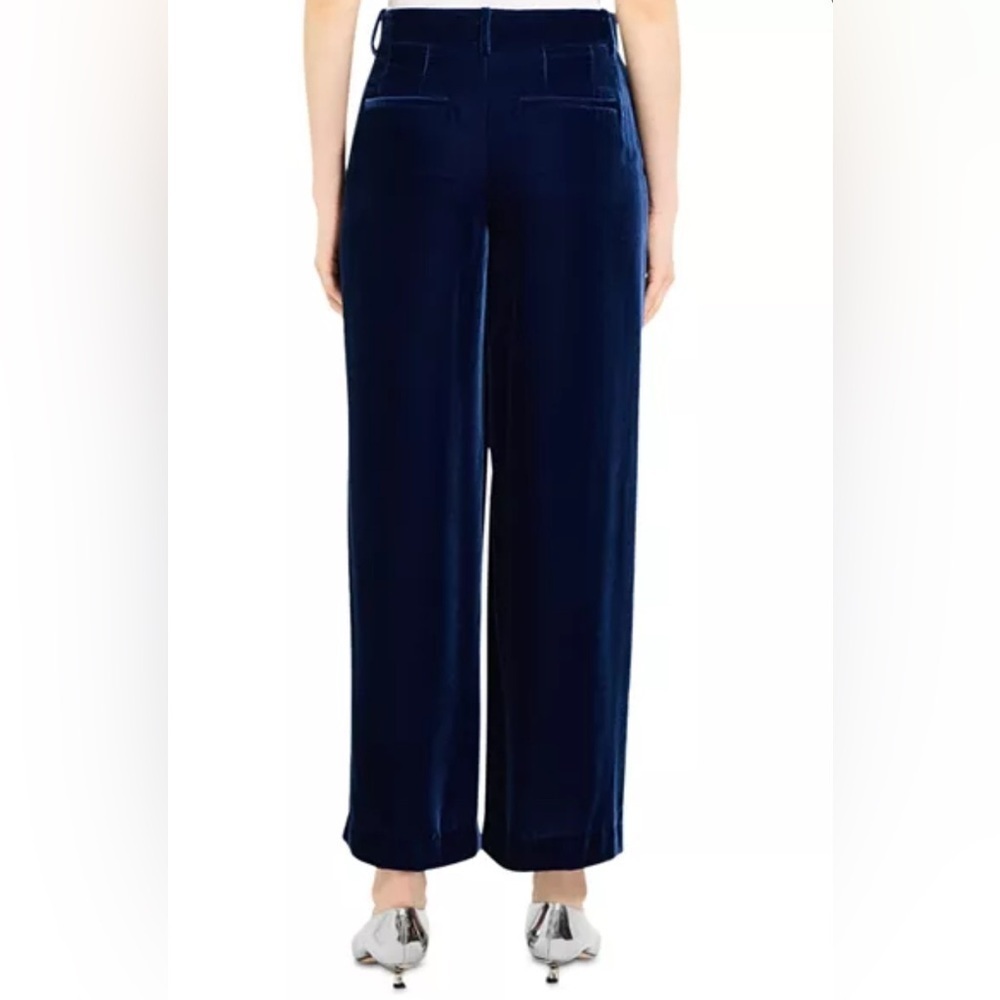 Theory Velvet Relax Straight Leg Blueberry Color Women’s Pants Size 14 - Picture 3 of 14